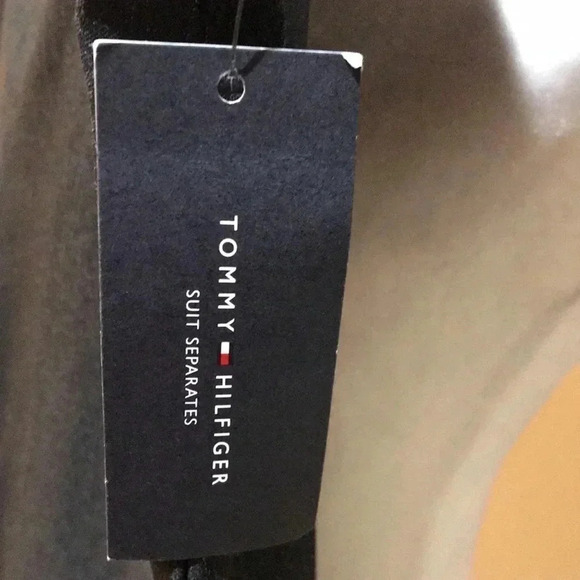 NWT TOMMY HILFIGER Dark Gray Pinstripe Stretch Ankle Length Pants Slim Fit-16 - Picture 8 of 12